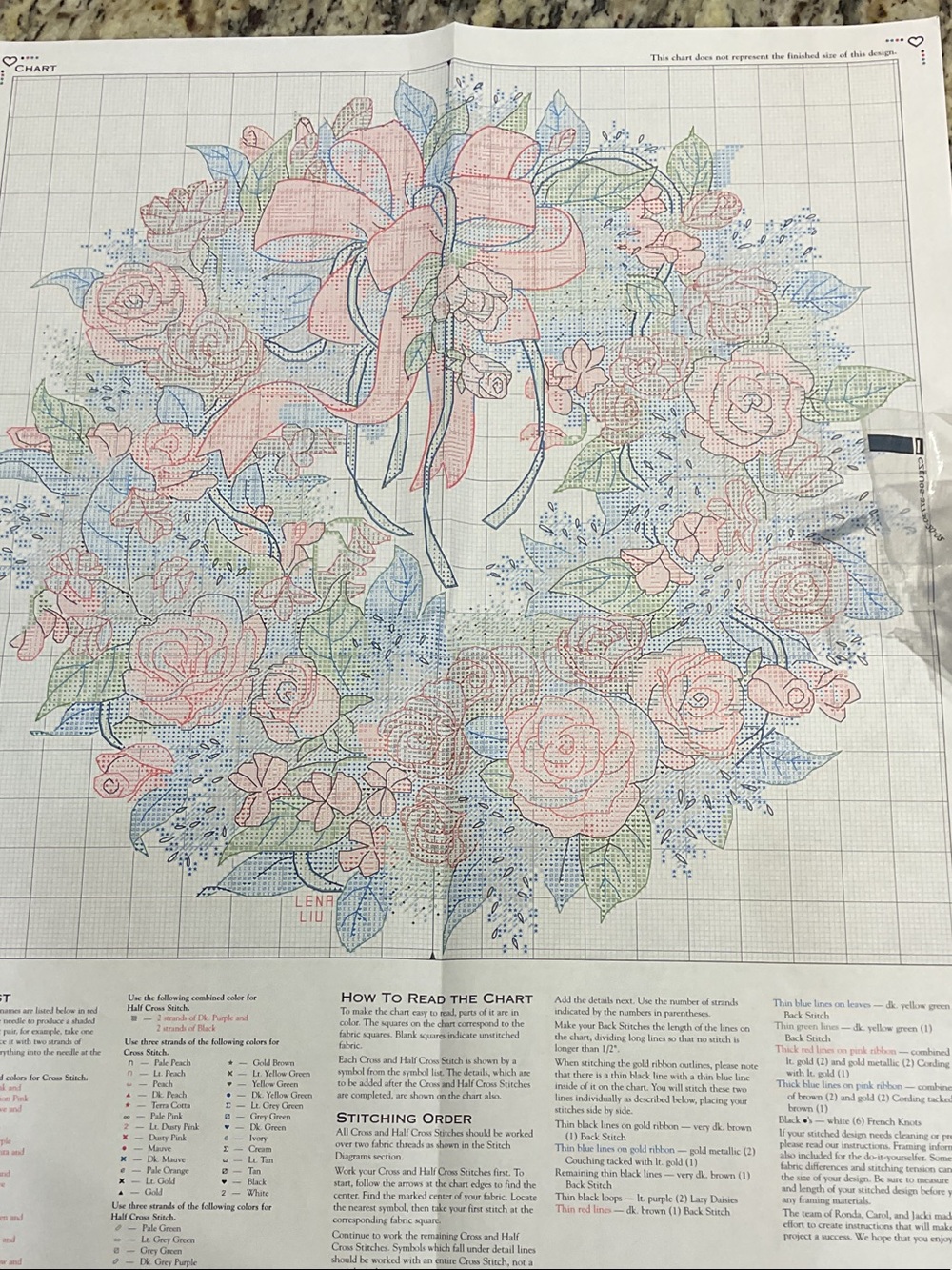 Dimensions Wreath of Roses Cross Stitch Kit  the Gold Collection